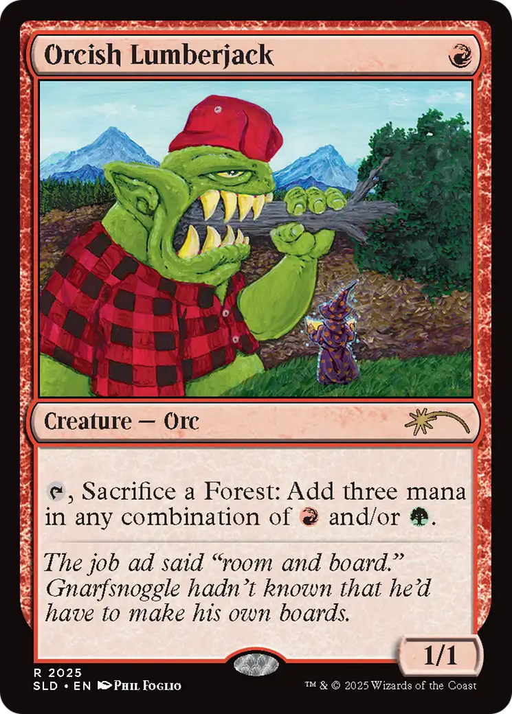 Orcish Lumberjack (2025) (Rainbow Foil) [Secret Lair Drop Series] | Devastation Store
