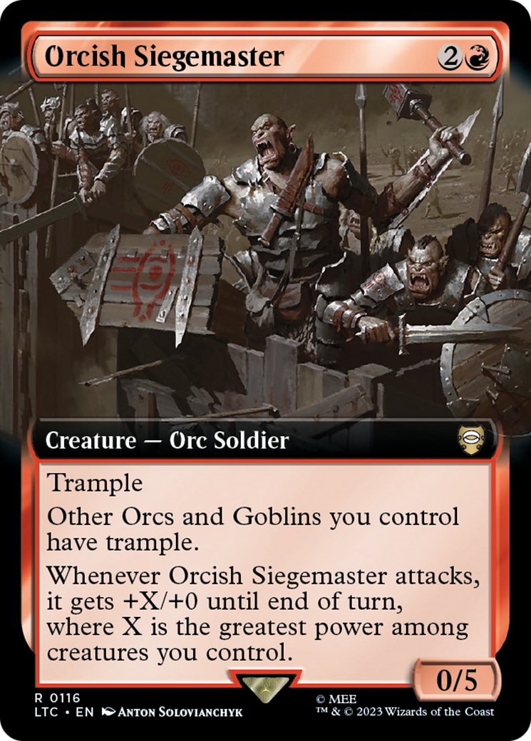 Orcish Siegemaster (Extended Art) [The Lord of the Rings: Tales of Middle-Earth Commander] | Devastation Store