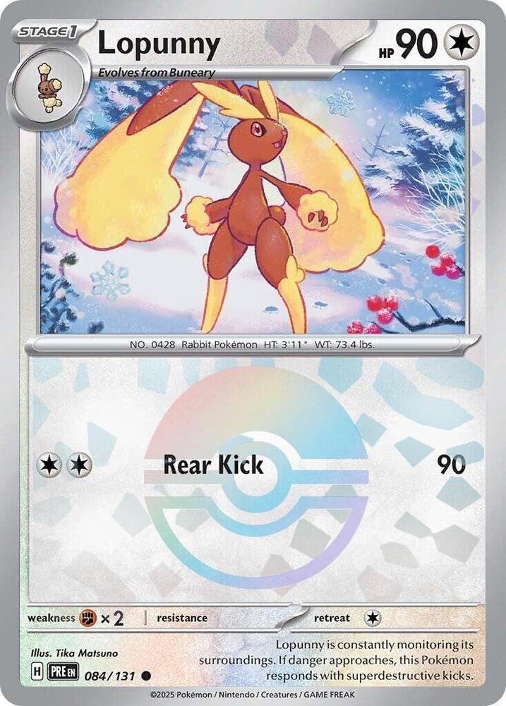 Lopunny (084/131) (Poke Ball Pattern) [Scarlet & Violet: Prismatic Evolutions] | Devastation Store