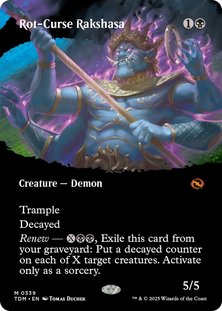Rot-Curse Rakshasa (Borderless) [Tarkir: Dragonstorm] | Devastation Store