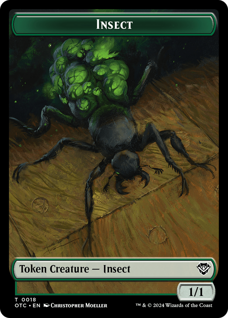 Insect // Elemental (0017) Double-Sided Token [Outlaws of Thunder Junction Commander Tokens] | Devastation Store