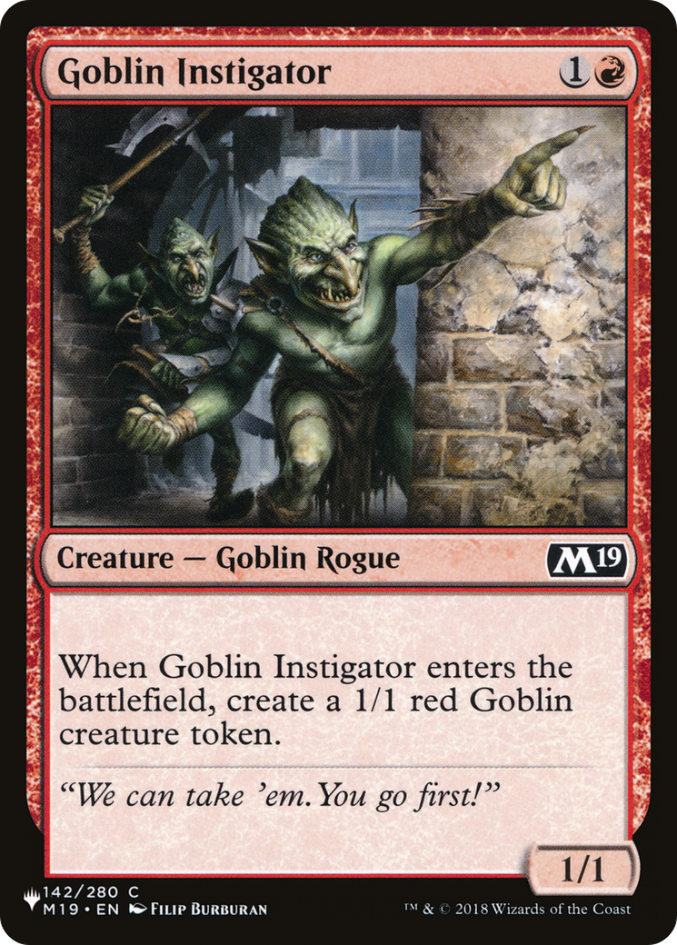 Goblin Instigator [The List Reprints] | Devastation Store