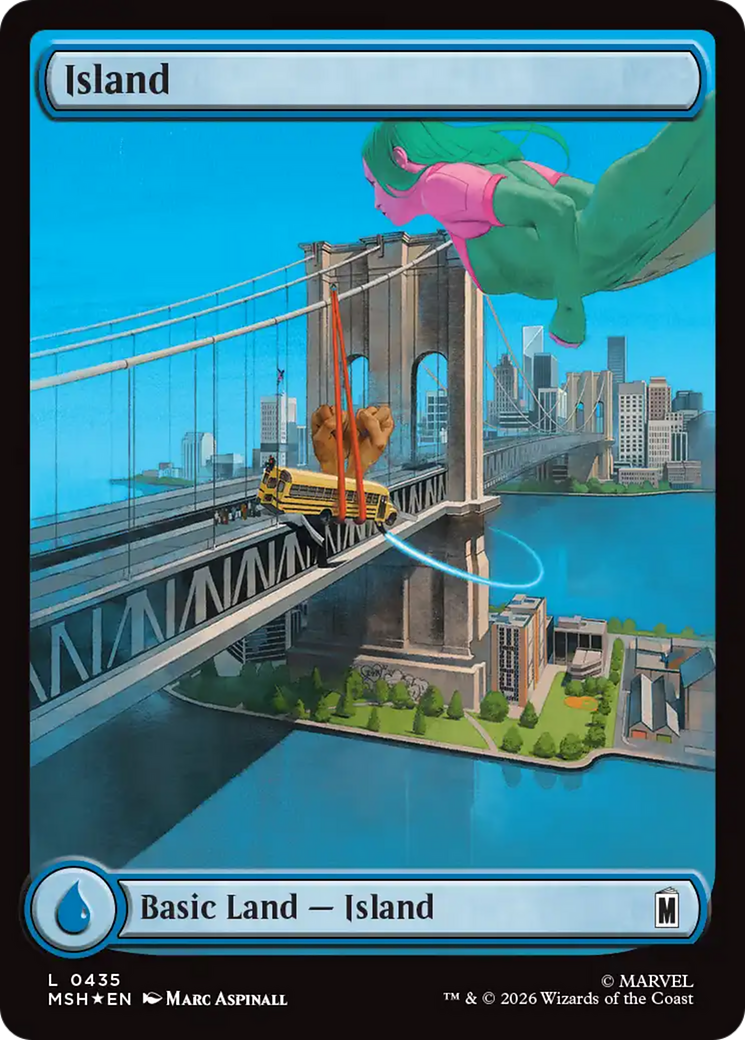 Island (0435) (Surge Foil) [Marvel Super Heroes] | Devastation Store