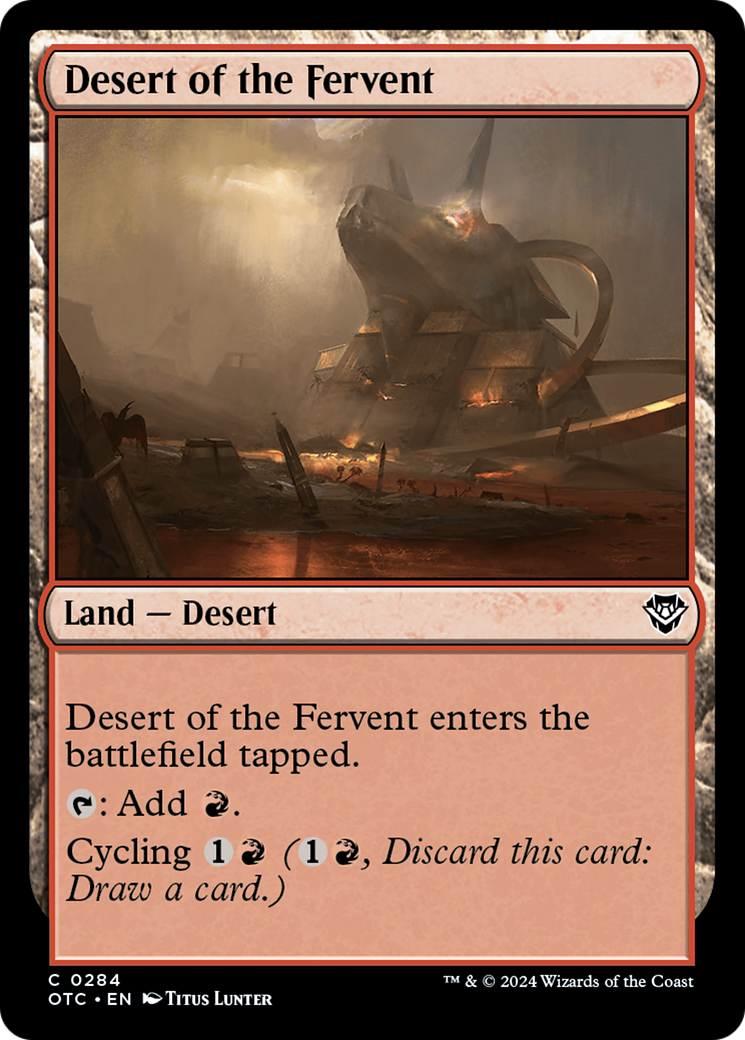 Desert of the Fervent [Outlaws of Thunder Junction Commander] | Devastation Store