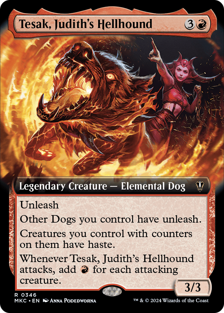Tesak, Judith's Hellhound (Extended Art) [Murders at Karlov Manor Commander] | Devastation Store