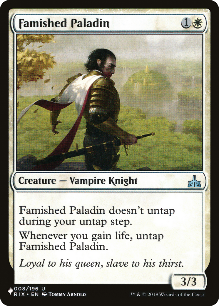 Famished Paladin [The List] | Devastation Store