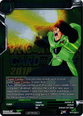 Stouthearted Android 16 (Metallic Foil) (Event Pack 2018) (BT3-068) [Promotion Cards] | Devastation Store