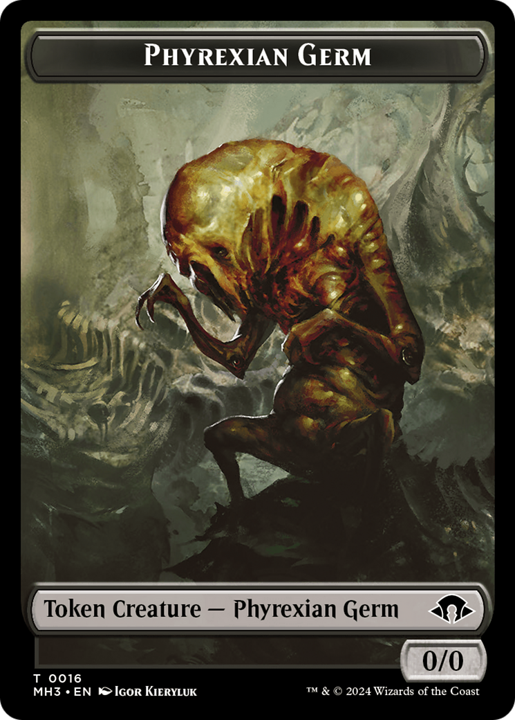 Phyrexian Germ // Emblem - Tamiyo, Seasoned Scholar Double-Sided Token [Modern Horizons 3 Tokens] | Devastation Store