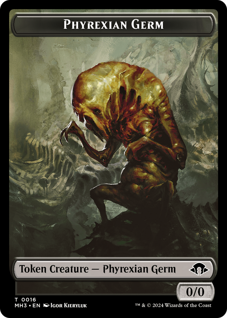 Phyrexian Germ // Clue Double-Sided Token [Modern Horizons 3 Tokens] | Devastation Store