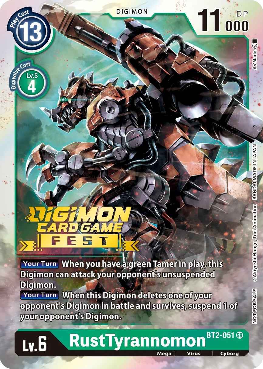 RustTyrannomon [BT2-051] (Digimon Card Game Fest 2022) [Release Special Booster Promos] | Devastation Store