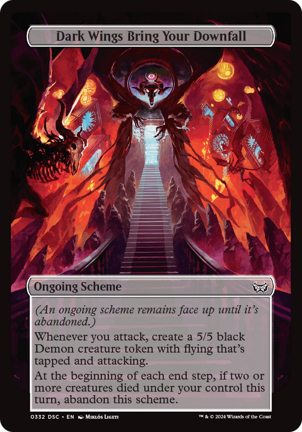 Dark Wings Bring Your Downfall (Full Art) [Duskmourn: House of Horror Commander] | Devastation Store