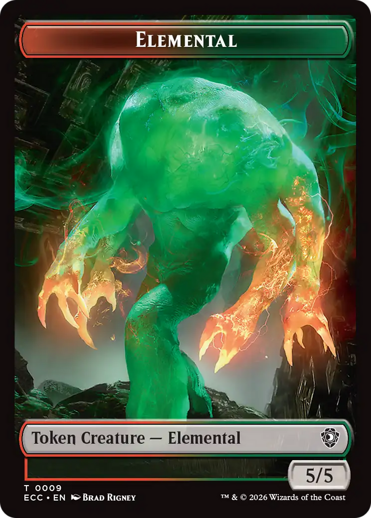 Elemental (0002) // Elemental (0009) Double-Sided Token [Lorwyn Eclipsed Tokens] | Devastation Store