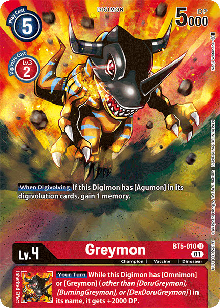 Greymon [BT5-010] (Premier Event) [Battle of Omni Promos] | Devastation Store