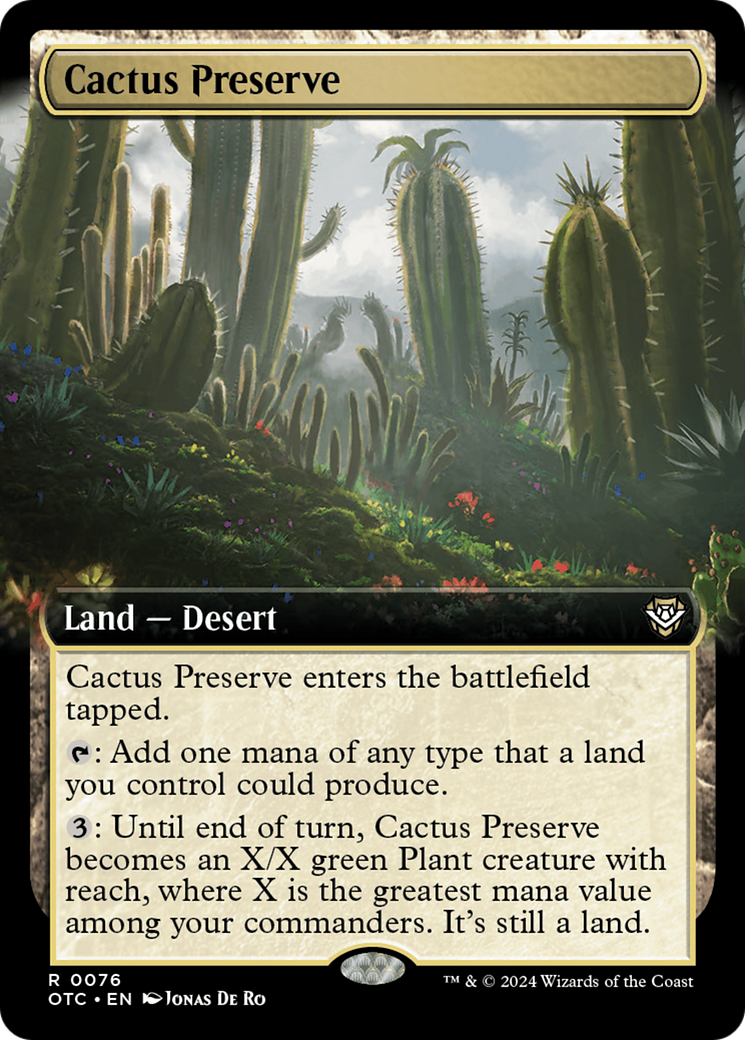 Cactus Preserve (Extended Art) [Outlaws of Thunder Junction Commander] | Devastation Store