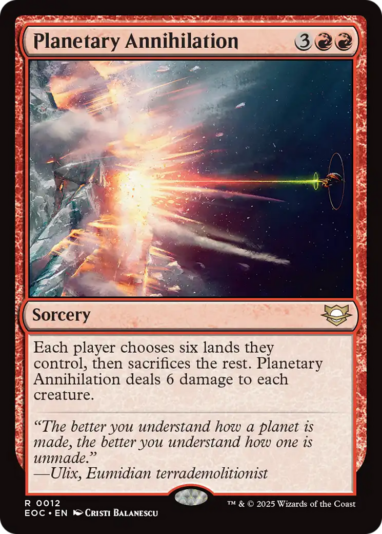 Planetary Annihilation [Edge of Eternities Commander] | Devastation Store