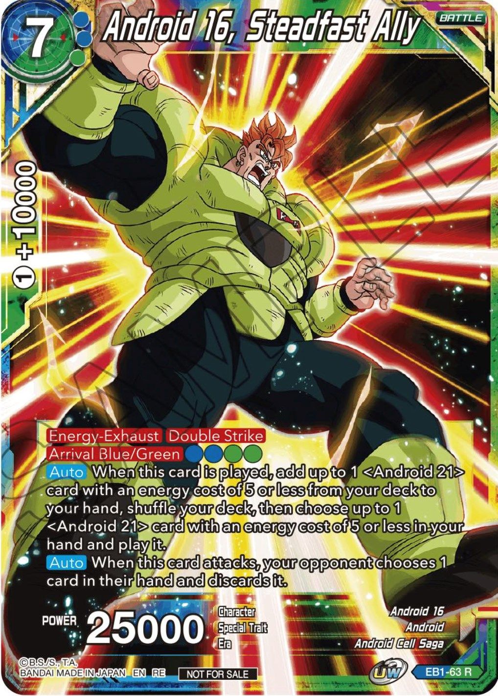 Android 16, Steadfast Ally (Championship Selection Pack 2023 Vol.1) (EB1-63) [Tournament Promotion Cards] | Devastation Store
