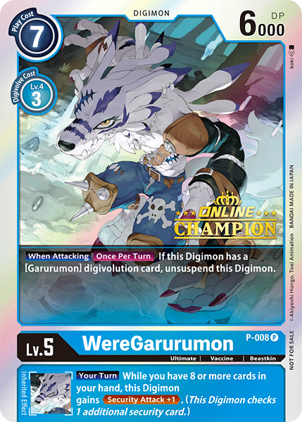 WereGarurumon [P-008] (Online Regional - Champion) [Promotional Cards] | Devastation Store