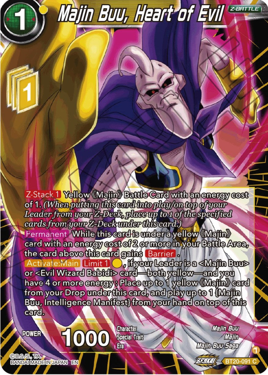 Majin Buu, Heart of Evil (BT20-091) [Power Absorbed] | Devastation Store