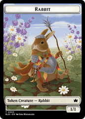 Rabbit // Splash Lasher Double-Sided Token [Bloomburrow Tokens] | Devastation Store