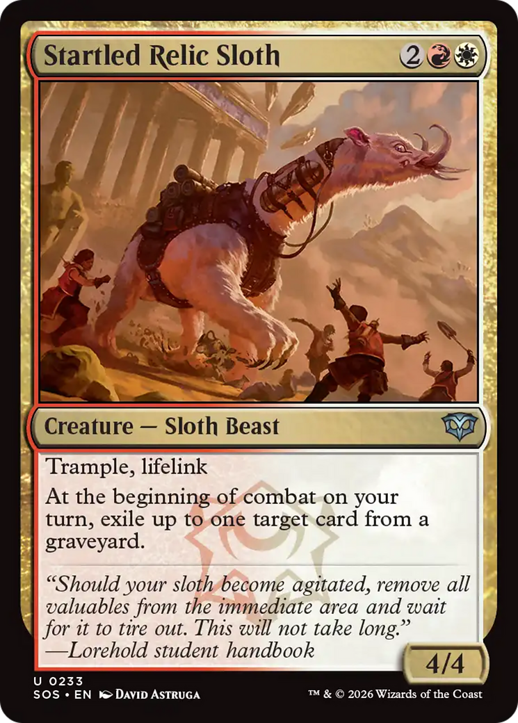 Startled Relic Sloth [Secrets of Strixhaven] | Devastation Store