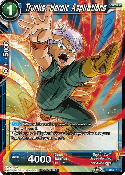 Trunks, Heroic Aspirations (P-344) [Tournament Promotion Cards] | Devastation Store