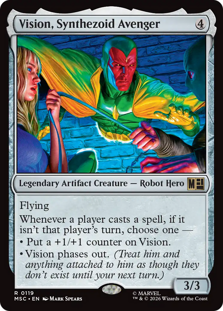 Vision, Synthezoid Avenger (Surge Foil) [Marvel Super Heroes Commander] | Devastation Store