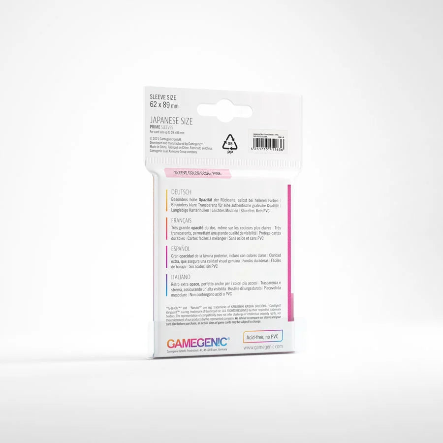 PROTECTOR JAPANESE SIZE PRIME SLEEVES - ROSADO | Devastation Store