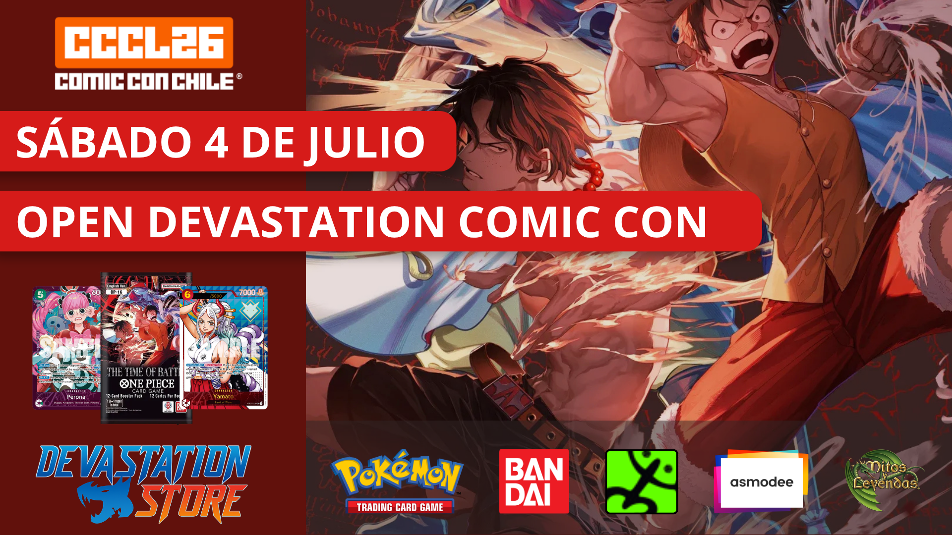 OPEN ONE PIECE COMIC CON SÁBADO 4 DE JULIO | Devastation Store