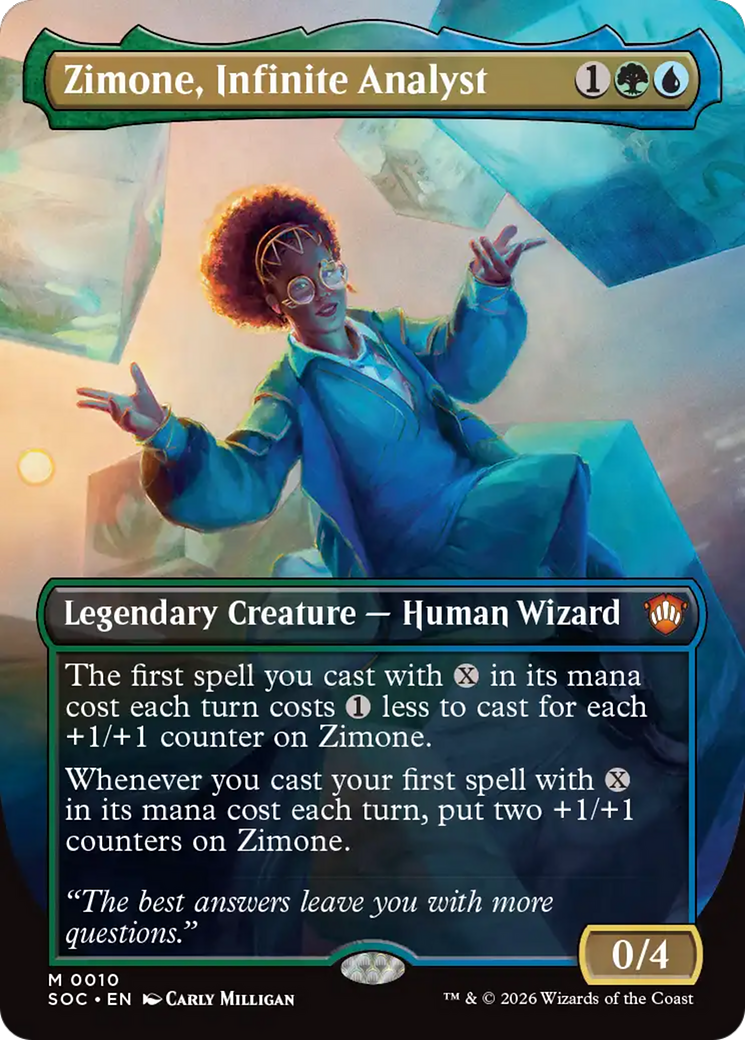 Zimone, Infinite Analyst (Borderless) [Secrets of Strixhaven Commander] | Devastation Store