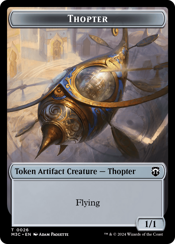 Aetherborn (Ripple Foil) // Thopter Double-Sided Token [Modern Horizons 3 Commander Tokens] | Devastation Store