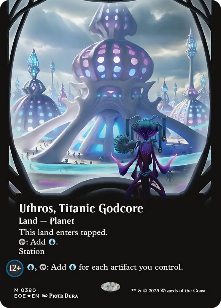 Uthros, Titanic Godcore (Borderless) (Galaxy Foil) [Edge of Eternities] | Devastation Store