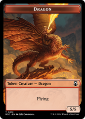 Dragon // Copy Double-Sided Token [Modern Horizons 3 Commander Tokens] | Devastation Store