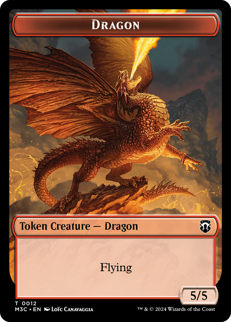 Dragon // Shapeshifter (0008) Double-Sided Token [Modern Horizons 3 Commander Tokens] | Devastation Store
