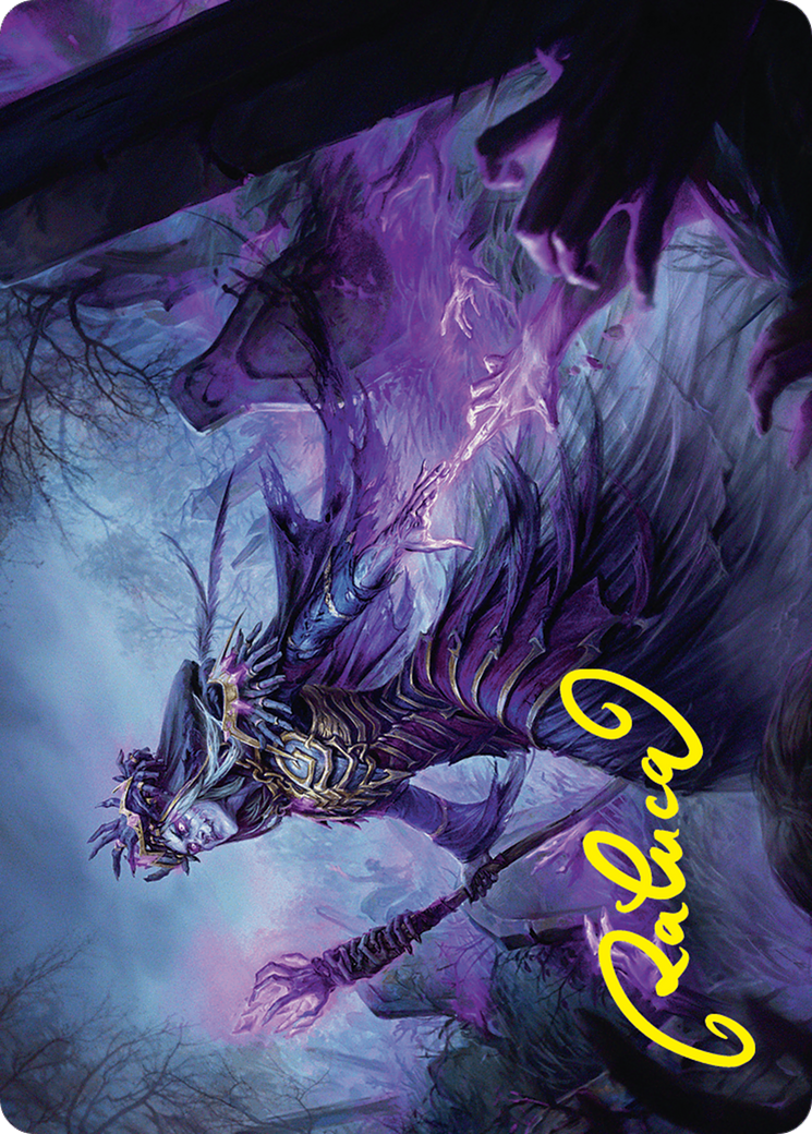 Zul Ashur, Lich Lord Art Card (10/54) (Gold-Stamped Signature) [Foundations Art Series] | Devastation Store