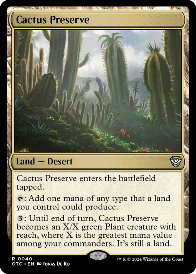 Cactus Preserve [Outlaws of Thunder Junction Commander] | Devastation Store