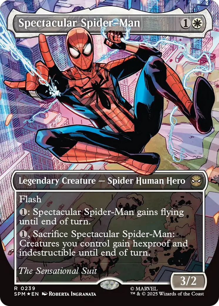 Spectacular Spider-Man (0239) (Borderless) (Textured Foil) [Marvel's Spider-Man] | Devastation Store
