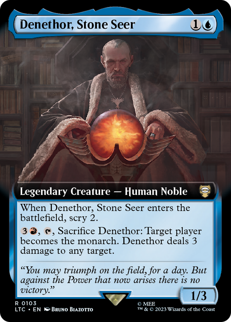 Denethor, Stone Seer (Extended Art) [The Lord of the Rings: Tales of Middle-Earth Commander] | Devastation Store