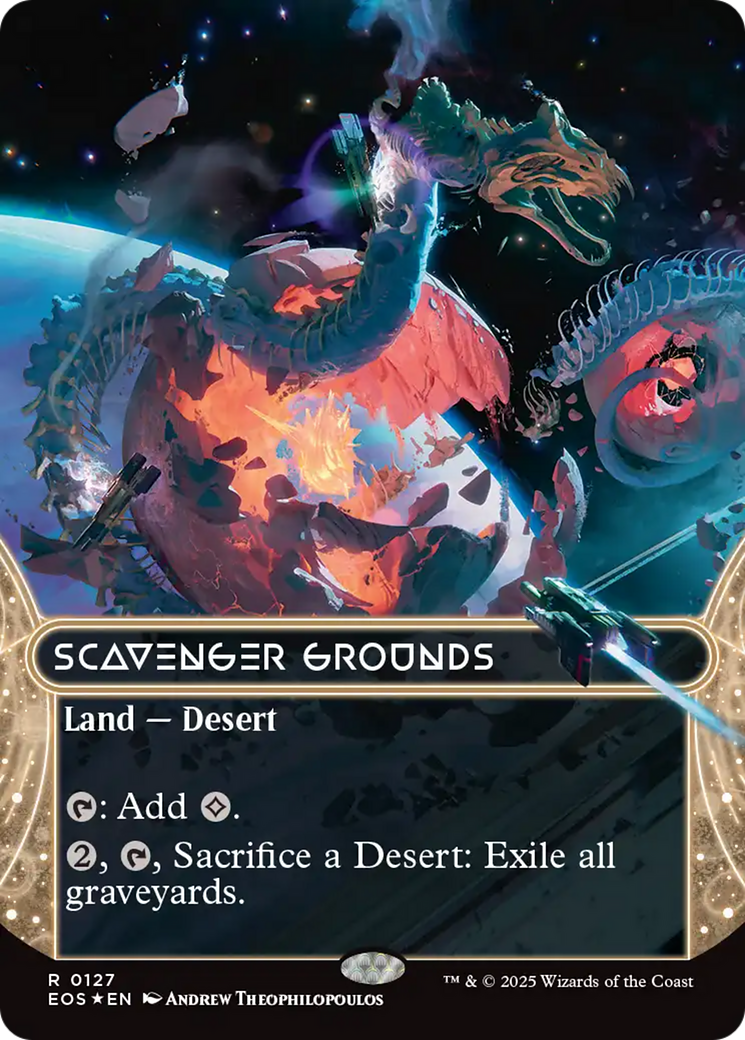 Scavenger Grounds (0127) (Borderless) (Galaxy Foil) [Edge of Eternities: Stellar Sights] | Devastation Store