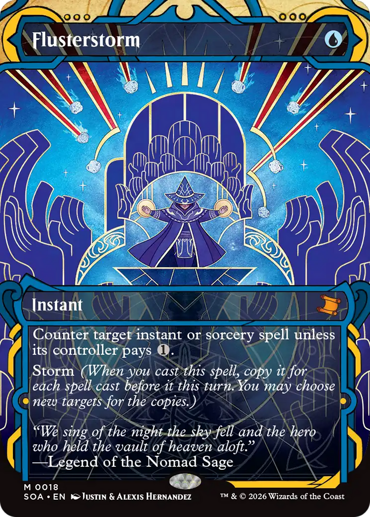 Flusterstorm (JP Alternate Art) (Silver Scroll Foil) [Secrets of Strixhaven: Mystical Archive] | Devastation Store