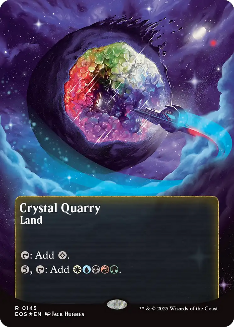 Crystal Quarry (0145) (Borderless) (Galaxy Foil) [Edge of Eternities: Stellar Sights] | Devastation Store