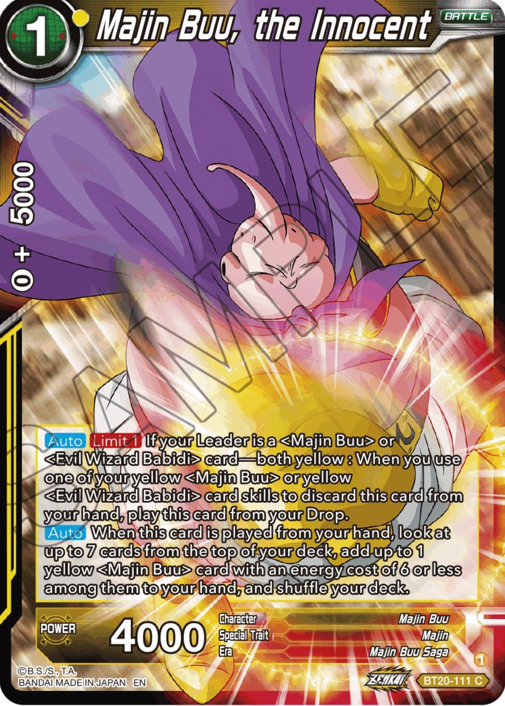 Majin Buu, the Innocent (BT20-111) [Power Absorbed] | Devastation Store