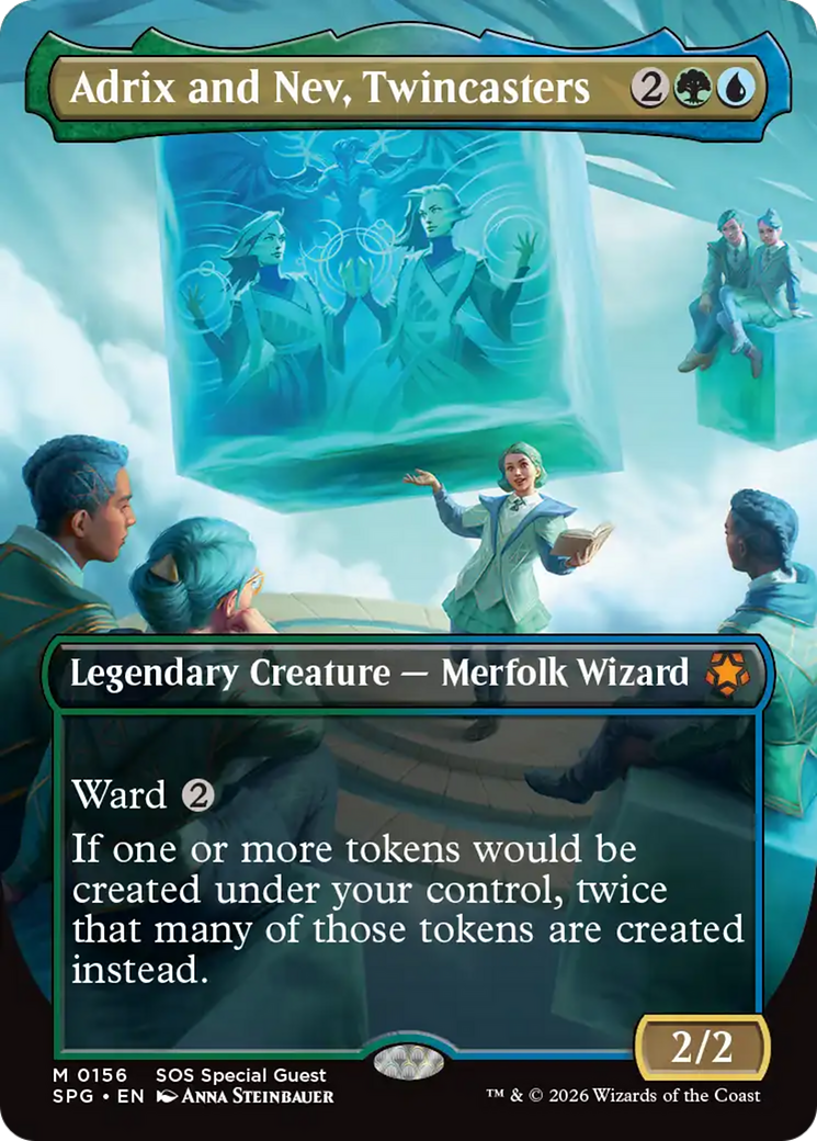 Adrix and Nev, Twincasters (Borderless) [Secrets of Strixhaven Special Guests] | Devastation Store