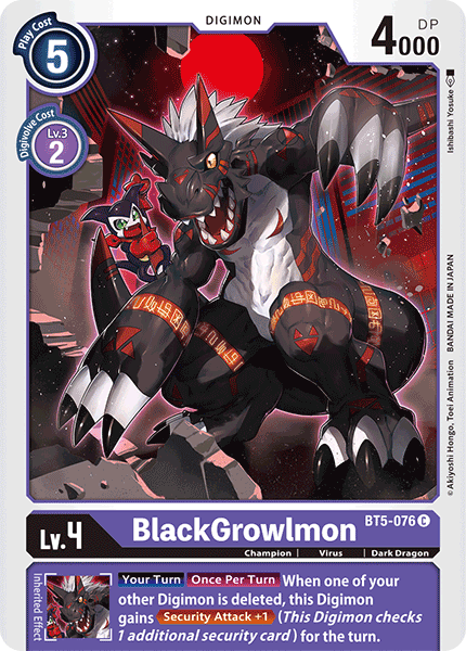 BlackGrowlmon [BT5-076] [Battle of Omni] | Devastation Store