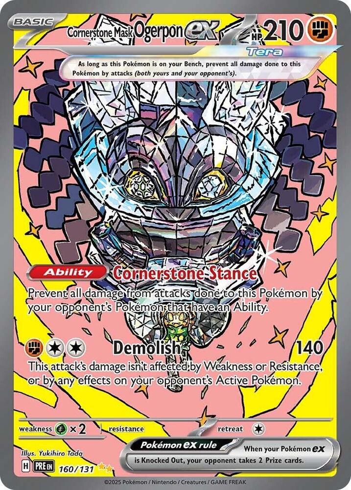 Cornerstone Mask Ogerpon ex (160/131) [Scarlet & Violet: Prismatic Evolutions] | Devastation Store