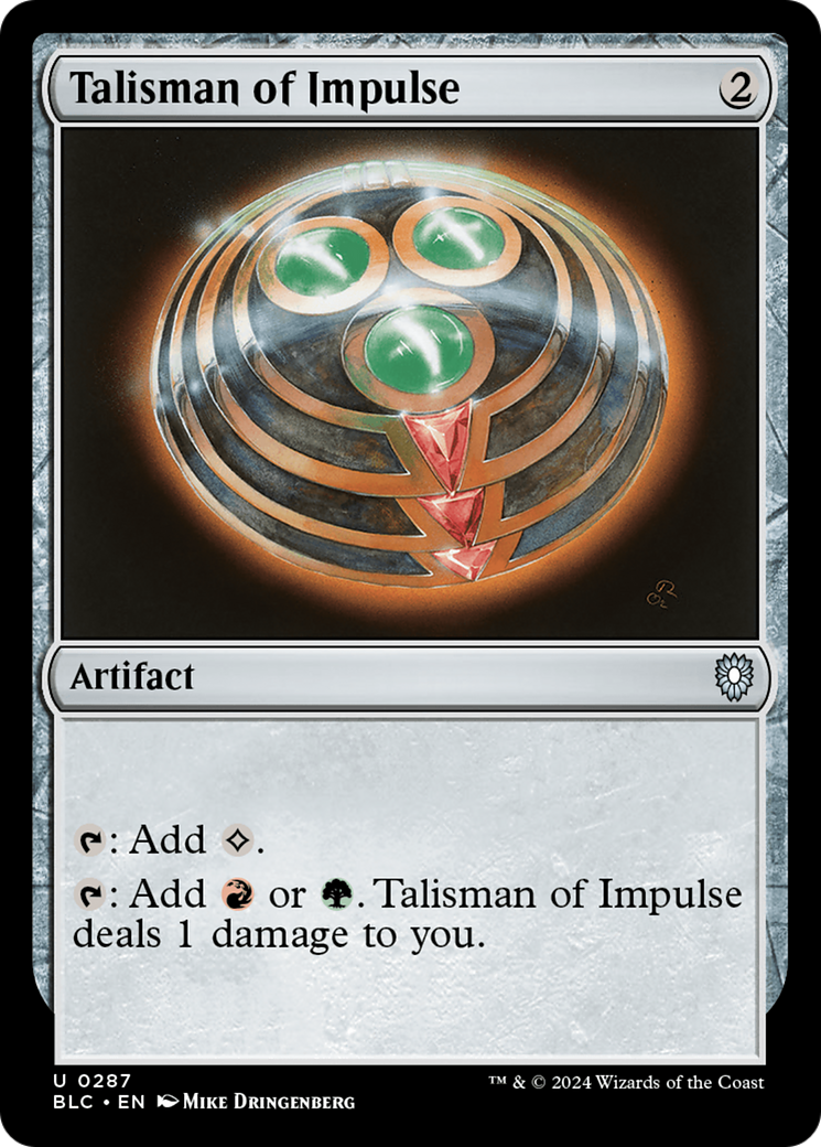 Talisman of Impulse [Bloomburrow Commander] | Devastation Store