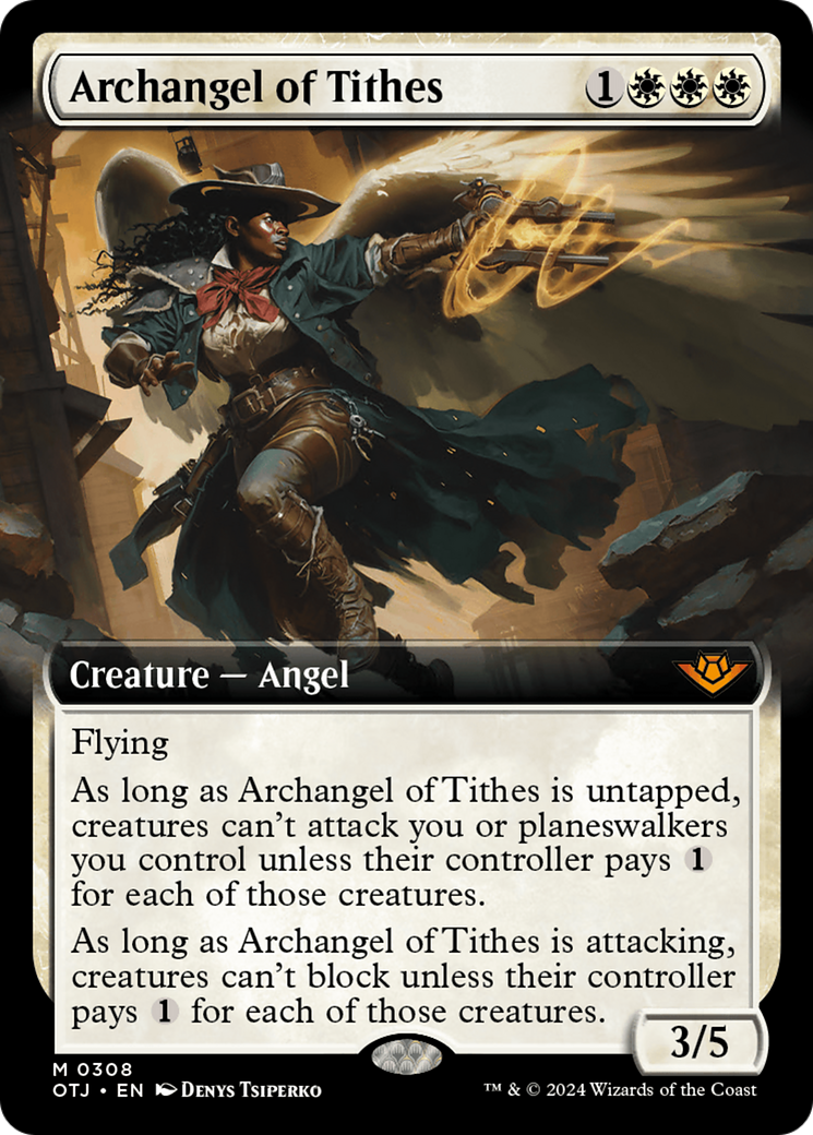 Archangel of Tithes (Extended Art) [Outlaws of Thunder Junction] | Devastation Store