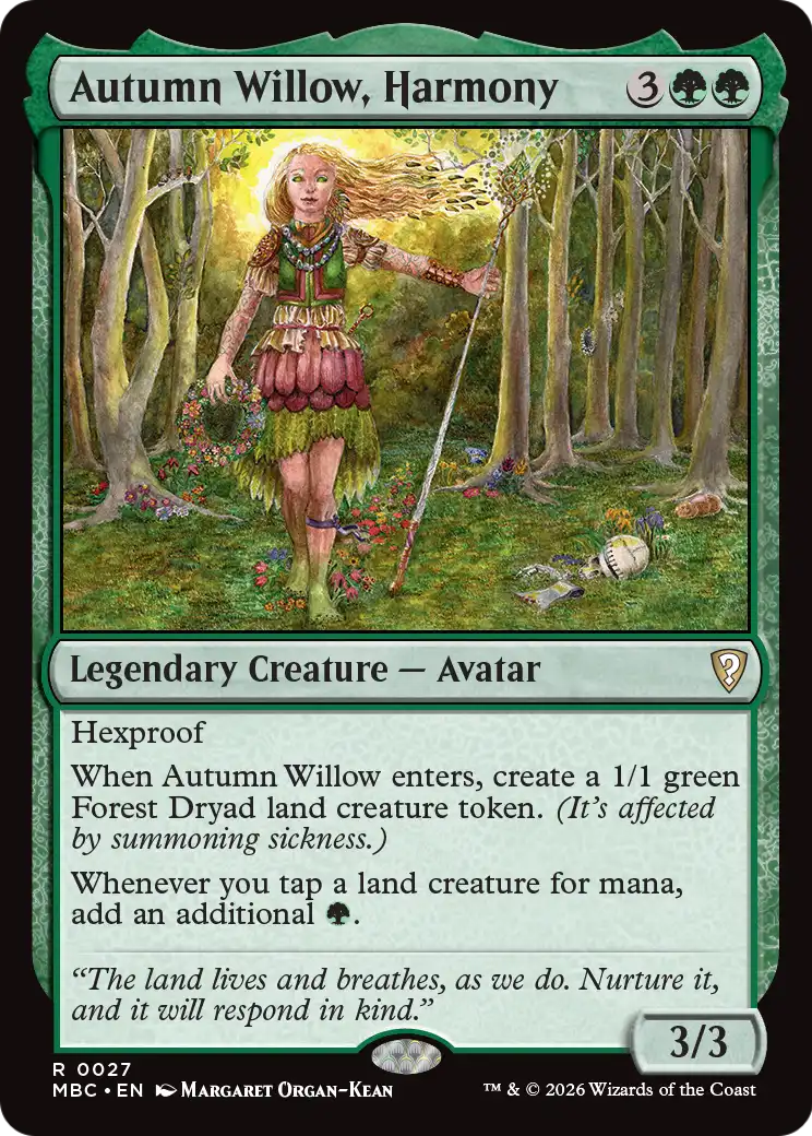 Autumn Willow, Harmony [Mystery Booster: Commander Edition] | Devastation Store