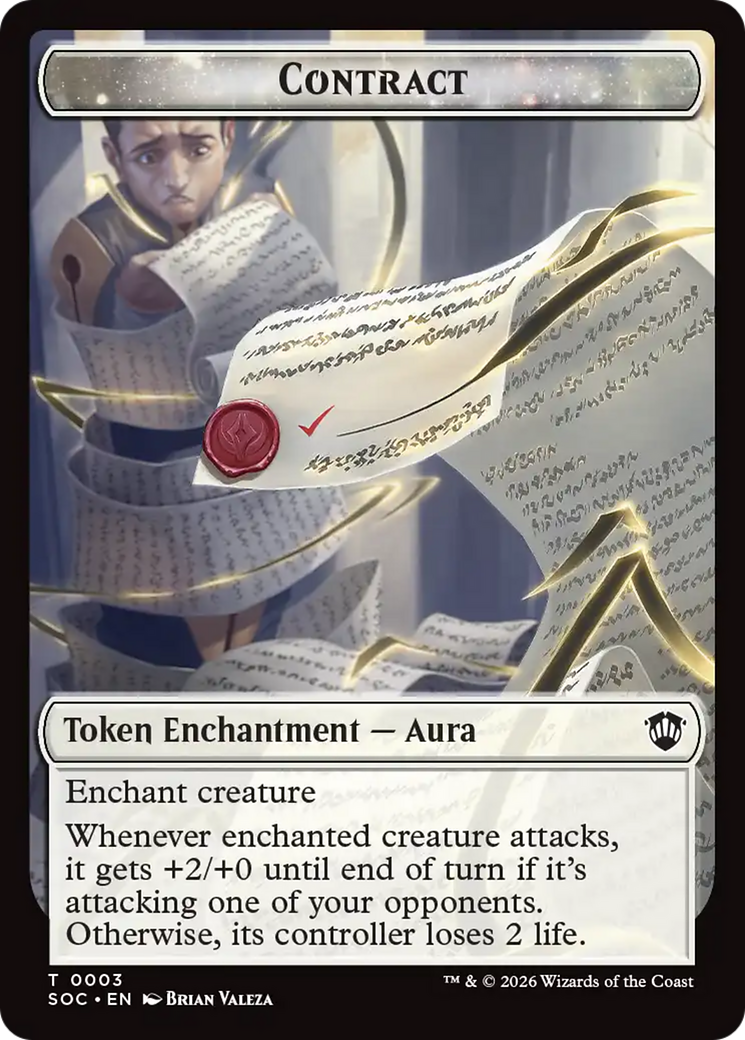 Contract // Copy Double-Sided Token [Secrets of Strixhaven Commander Tokens] | Devastation Store