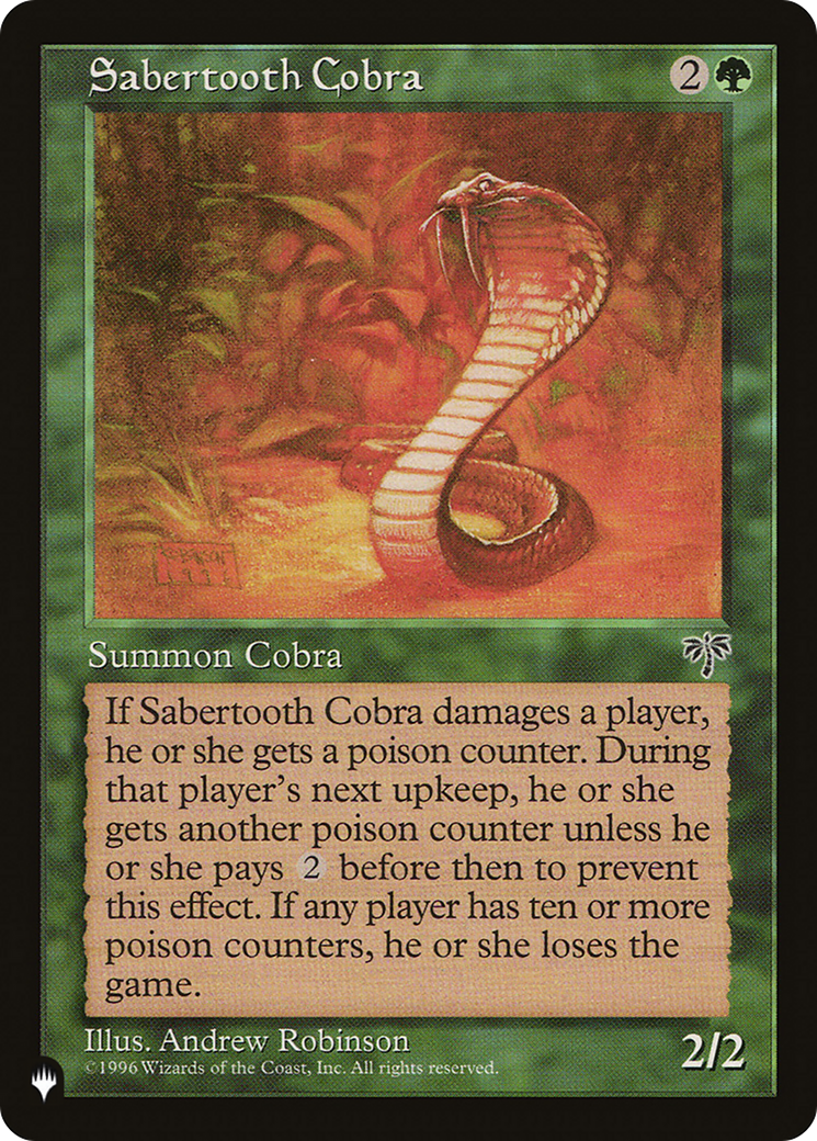Sabertooth Cobra [The List] | Devastation Store