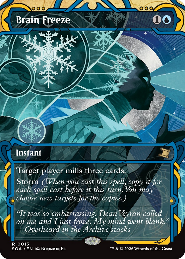 Brain Freeze (JP Alternate Art) (Silver Scroll Foil) [Secrets of Strixhaven: Mystical Archive] | Devastation Store